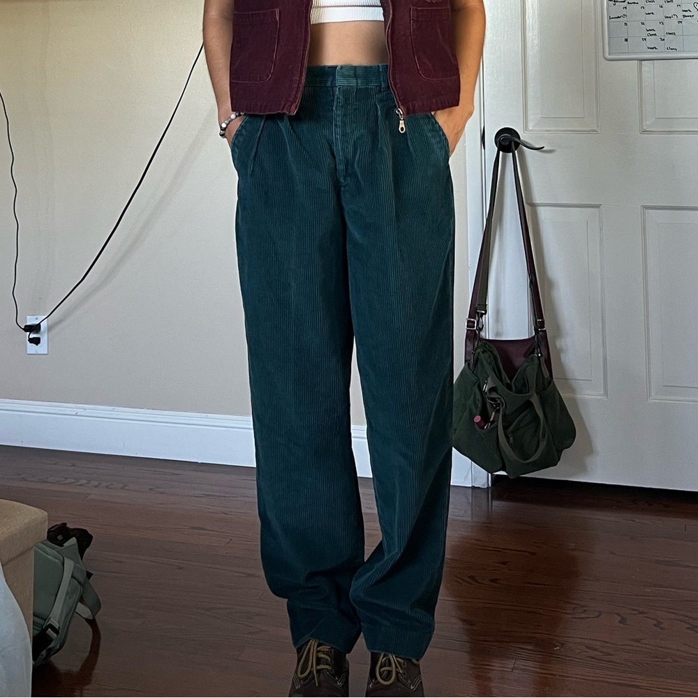 Eddie Bauer Dark Green Corduroy Pants